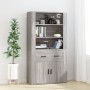 Armario de pared madera contrachapada gris Sonoma 80x33x80 cm