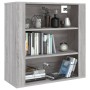 Armario de pared madera contrachapada gris Sonoma 80x33x80 cm