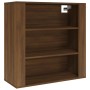 Armario de pared madera contrachapada marrón roble 80x33x80 cm