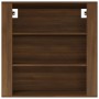 Armario de pared madera contrachapada marrón roble 80x33x80 cm