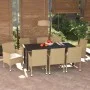 9-teiliges Gartenmöbel-Set mit beigen synthetischen Rattankissen von vidaXL, Gartensets - Ref: Foro24-3094990, Preis: 713,79 ...
