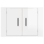 Mueble para TV de pared blanco brillante 57x34,5x40 cm