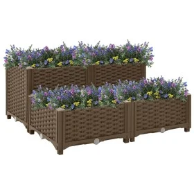 Flower bed 80x80x38 cm polypropylene by vidaXL, Pots and planters - Ref: Foro24-316523, Price: 67,08 €, Discount: %