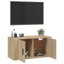 Mueble para TV de pared roble Sonoma 80x34,5x40 cm