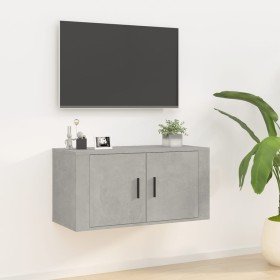 Mueble para TV de pared gris hormigón 80x34,5x40 cm