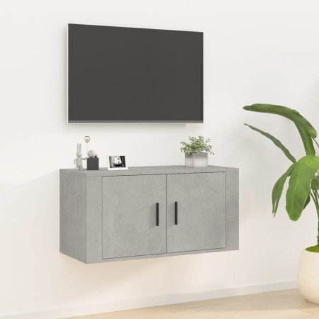 Mueble para TV de pared gris hormigón 80x34,5x40 cm en Muebles TV | Comprar online en Foro24