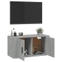 Mueble para TV de pared gris Sonoma 80x34,5x40 cm en Muebles TV | Comprar online en Foro24