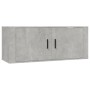Mueble para TV de pared gris hormigón 100x34,5x40 cm