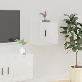 Mueble para TV de pared blanco brillante 40x34,5x40 cm Mueble para TV de pared blanco brillante 40x34,5x40 cm