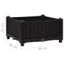 Flower bed 40x40x23 cm polypropylene by vidaXL, Pots and planters - Ref: Foro24-316526, Price: 30,95 €, Discount: %