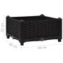 Flower bed 40x40x23 cm polypropylene by vidaXL, Pots and planters - Ref: Foro24-316526, Price: 28,42 €, Discount: %