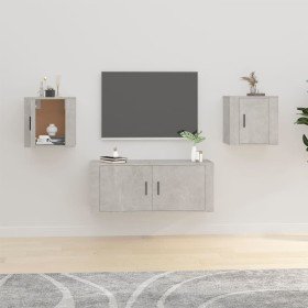 Muebles para TV de pared 2 uds gris hormigón 40x34,5x40 cm en Muebles TV | Comprar online en Foro24