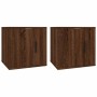 Muebles para TV de pared 2 uds roble marrón 40x34,5x40 cm en Muebles TV | Comprar online en Foro24