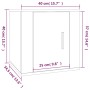 Muebles para TV de pared 2 uds roble marrón 40x34,5x40 cm en Muebles TV | Comprar online en Foro24
