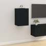Muebles para TV de pared 2 uds negro 40x34,5x60 cm en Muebles TV | Comprar online en Foro24