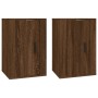 Muebles para TV de pared 2 uds roble marrón 40x34,5x60 cm en Muebles TV | Comprar online en Foro24