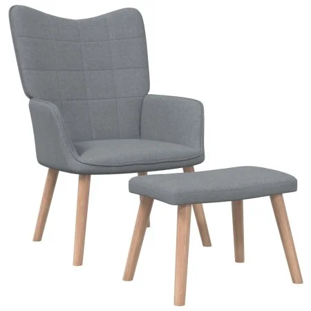 Relaxsessel mit hellgrauem Stoffhocker von vidaXL, Sessel - Ref: Foro24-327930, Preis: 150,34 €, Rabatt: %