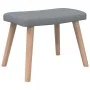 Relaxsessel mit hellgrauem Stoffhocker von vidaXL, Sessel - Ref: Foro24-327930, Preis: 150,34 €, Rabatt: %