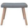 Sillón de relax con taburete tela gris claro de vidaXL, Sillones - Ref: Foro24-327930, Precio: 153,03 €