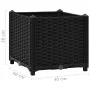Flowerbed 40x40x38 cm polypropylene by vidaXL, Pots and planters - Ref: Foro24-316530, Price: 35,72 €, Discount: %