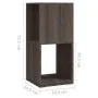 Rotating wardrobe in gray and Sonoma chipboard 34.5x34.5x75.5 cm by vidaXL, Bookcases and shelves - Ref: Foro24-339561, Price...