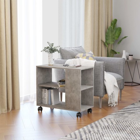 Concrete gray plywood side table 70x35x55 cm by vidaXL, Side tables - Ref: Foro24-802124, Price: 46,62 €, Discount: %