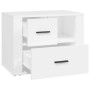 Mesita de noche madera contrachapada blanco 60x36x45 cm