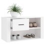 Mueble zapatero madera contrachapada blanco 80x35x45 cm