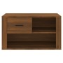 Mueble zapatero contrachapada color marrón roble 80x35x45 cm