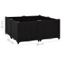 Blumenbeet 80x80x38 cm Polypropylen von vidaXL, Töpfe und Pflanzgefäße - Ref: Foro24-316540, Preis: 67,91 €, Rabatt: %