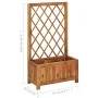 Garden flowerbed with acacia wood trellis by vidaXL, Pots and planters - Ref: Foro24-316541, Price: 69,08 €, Discount: %