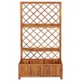 Flowerbed with solid acacia wood trellis 85x38x150 cm by vidaXL, Pots and planters - Ref: Foro24-316542, Price: 158,59 €, Dis...