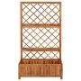 Flowerbed with solid acacia wood trellis 85x38x150 cm by vidaXL, Pots and planters - Ref: Foro24-316542, Price: 135,29 €, Dis...