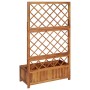 Flowerbed with solid acacia wood trellis 85x38x150 cm by vidaXL, Pots and planters - Ref: Foro24-316542, Price: 158,59 €, Dis...