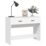 Mesa consola de madera contrachapada blanco 100x39x75 cm
