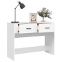 Mesa consola de madera contrachapada blanco 100x39x75 cm