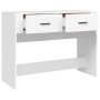 Mesa consola de madera contrachapada blanco 100x39x75 cm
