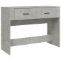 Mesa consola de madera contrachapada gris hormigón 100x39x75 cm