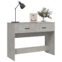 Mesa consola de madera contrachapada gris hormigón 100x39x75 cm