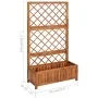 Flowerbed with solid acacia wood trellis 85x38x150 cm by vidaXL, Pots and planters - Ref: Foro24-316542, Price: 135,29 €, Dis...