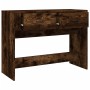 Mesa consola madera contrachapada roble ahumado 100x39x75 cm
