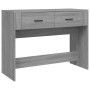 Mesa consola madera contrachapada gris Sonoma 100x39x75 cm