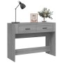 Mesa consola madera contrachapada gris Sonoma 100x39x75 cm