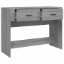 Mesa consola madera contrachapada gris Sonoma 100x39x75 cm