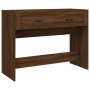 Mesa consola madera contrachapada roble marrón 100x39x75 cm