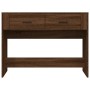 Mesa consola madera contrachapada roble marrón 100x39x75 cm