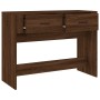 Mesa consola madera contrachapada roble marrón 100x39x75 cm