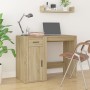 Escritorio madera contrachapada color roble Sonoma 100x49x75 cm