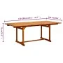 Mesa de comedor jardín madera maciza acacia (150-200)x100x75cm de vidaXL, Mesas de jardín - Ref: Foro24-316564, Precio: 281,1...