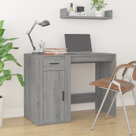 Escritorio de madera contrachapada gris Sonoma 100x49x75 cm Escritorio de madera contrachapada gris Sonoma 100x49x75 cm